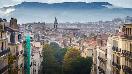 Panoramic view on Marseille in France