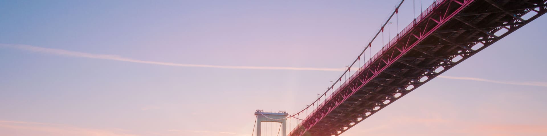 View of Pont d'Aquitaine bridge during sunset