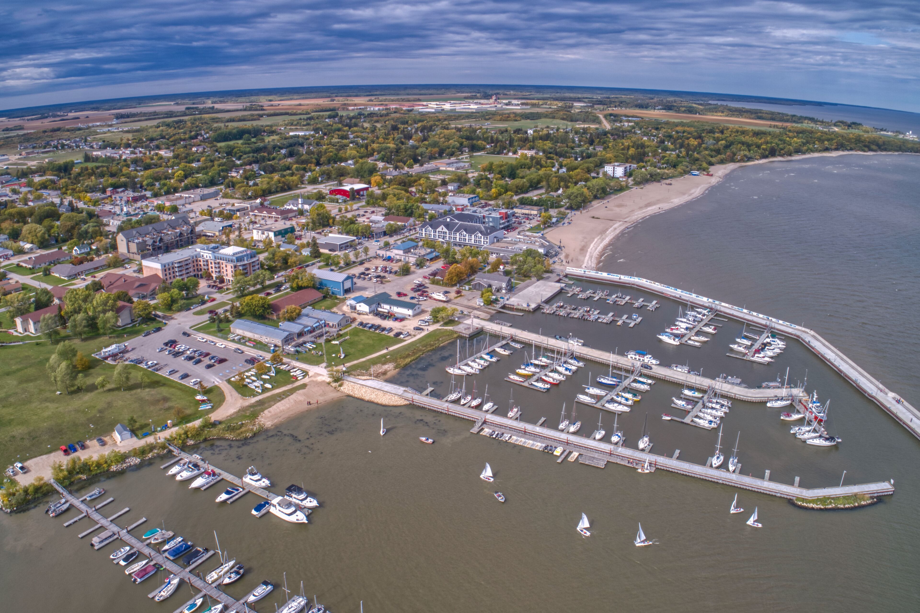 Gimli is a popular Tourist Destination on the West shore of Lake Winnipeg in Manitoba