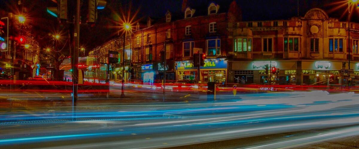 Night lights of Moseley.