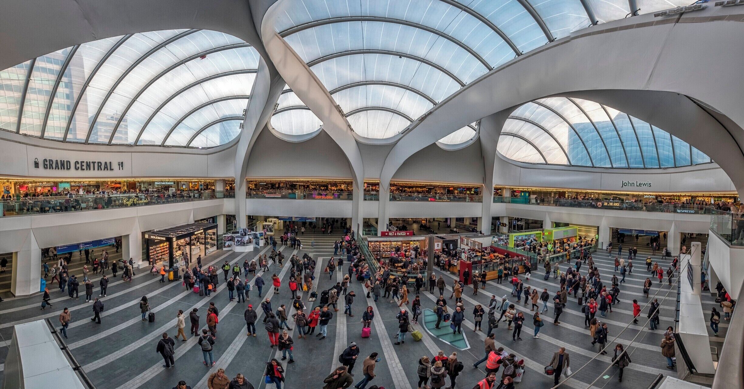 The inside of Grand Central in Birmingham