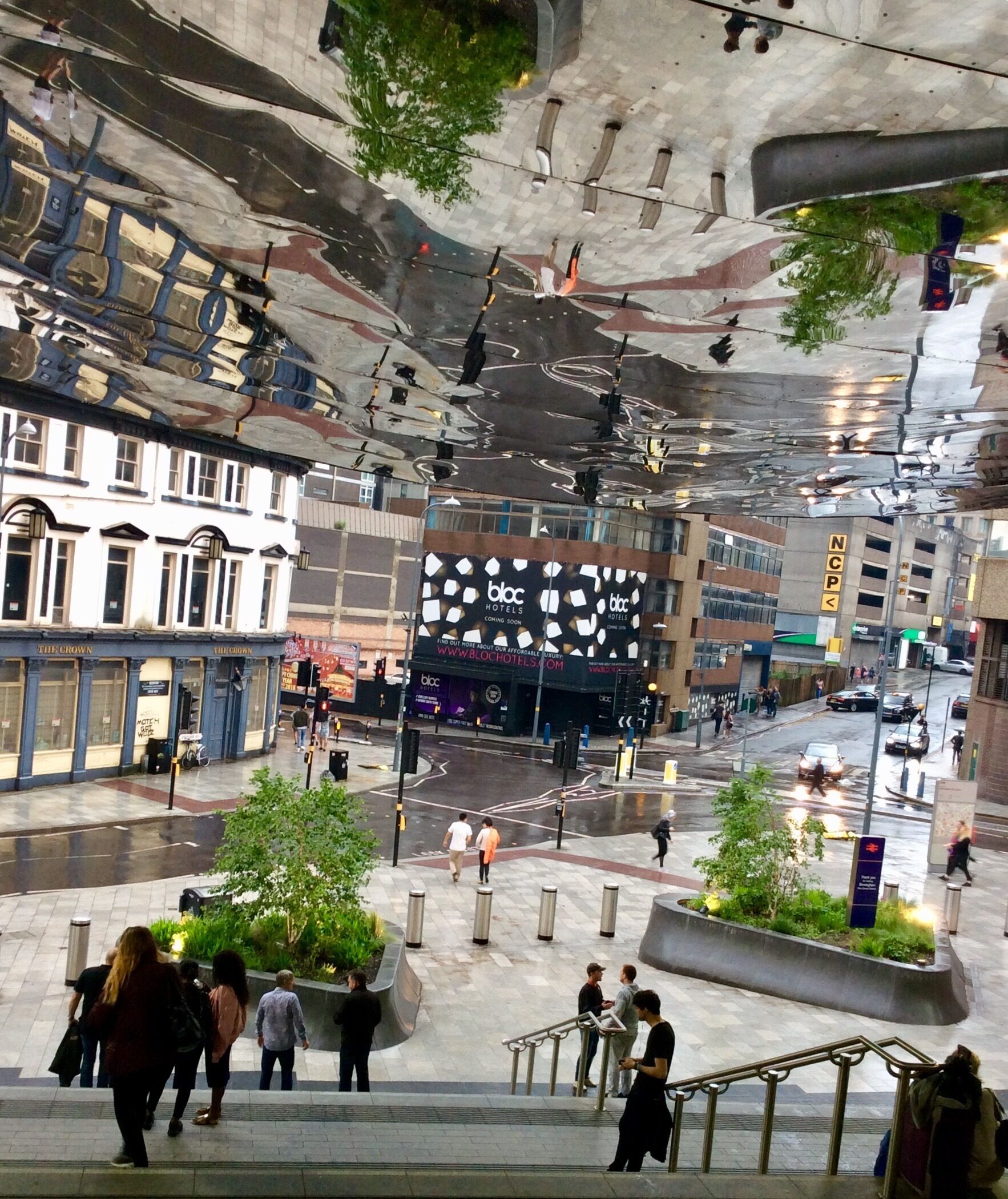 Overflowing with interest going out of New Street Station, Birmingham