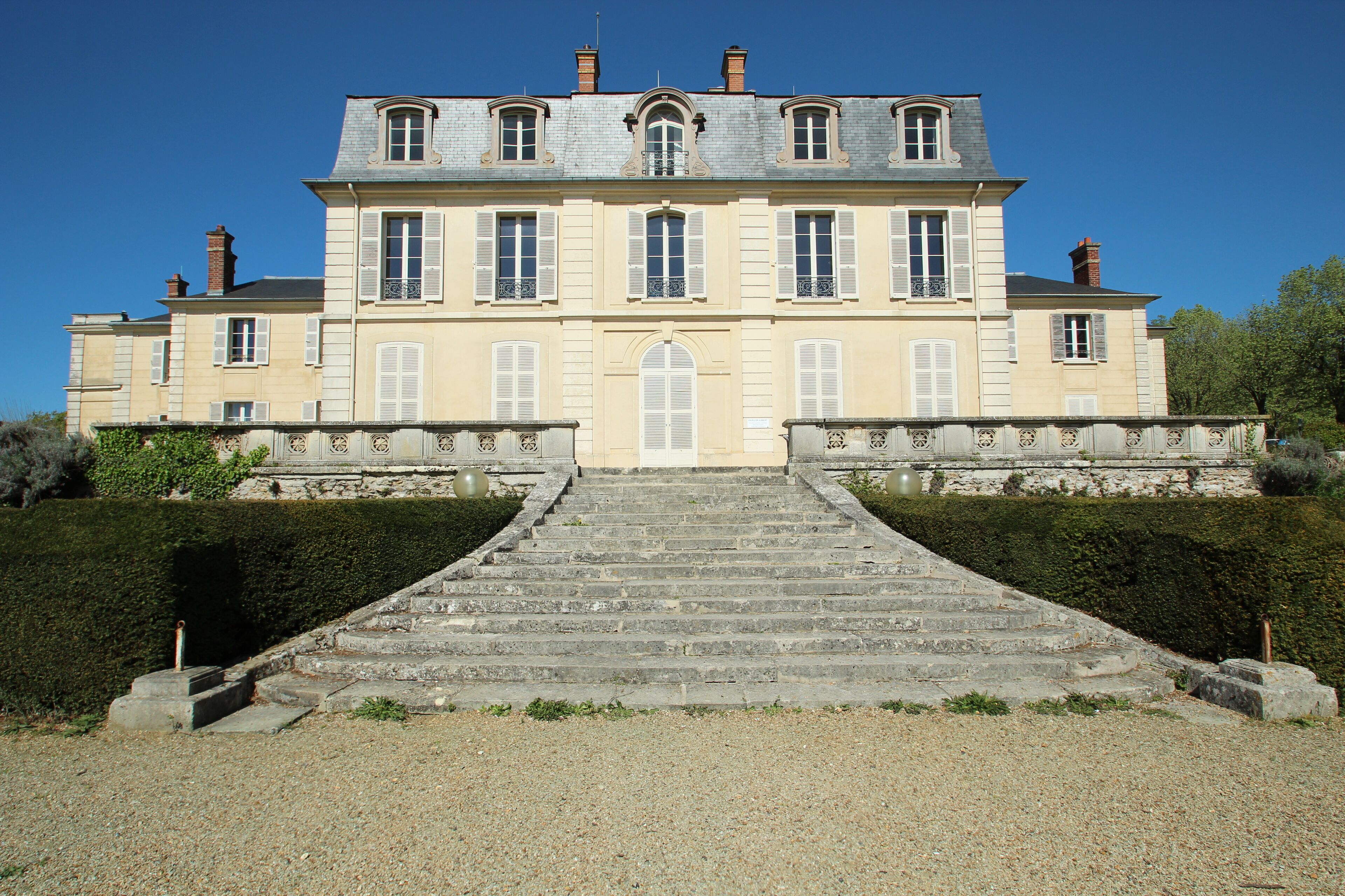Grand Chesnay castle and its park in Le Chesnay, France.