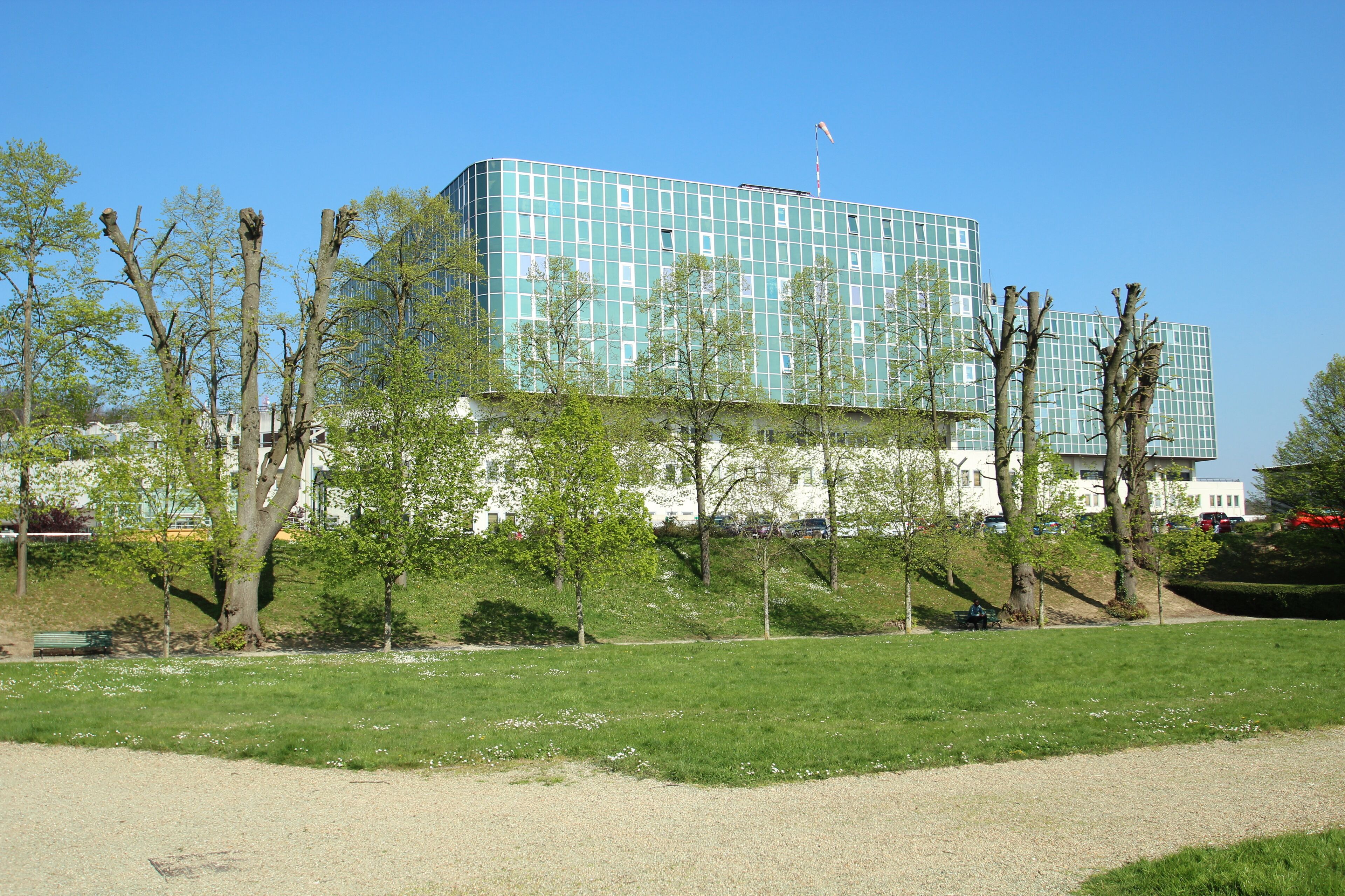 Grand Chesnay castle and its park in Le Chesnay, France.