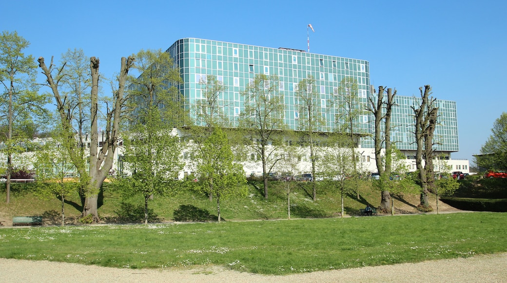 Grand Chesnay castle and its park in Le Chesnay, France.