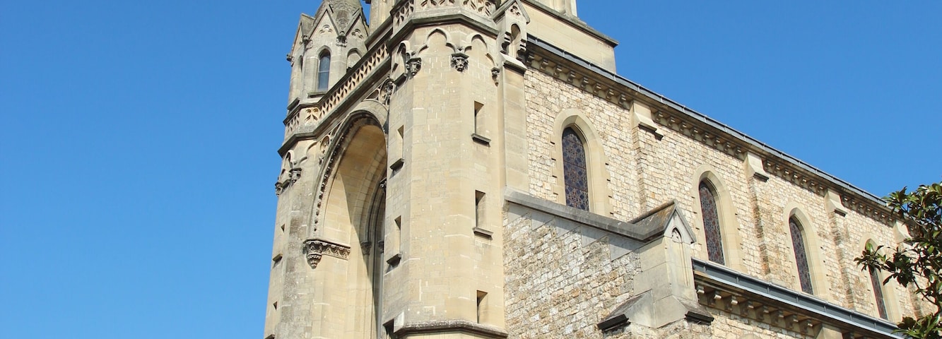 Saint-Antoine-de-Padoue church in Le Chesnay, France.