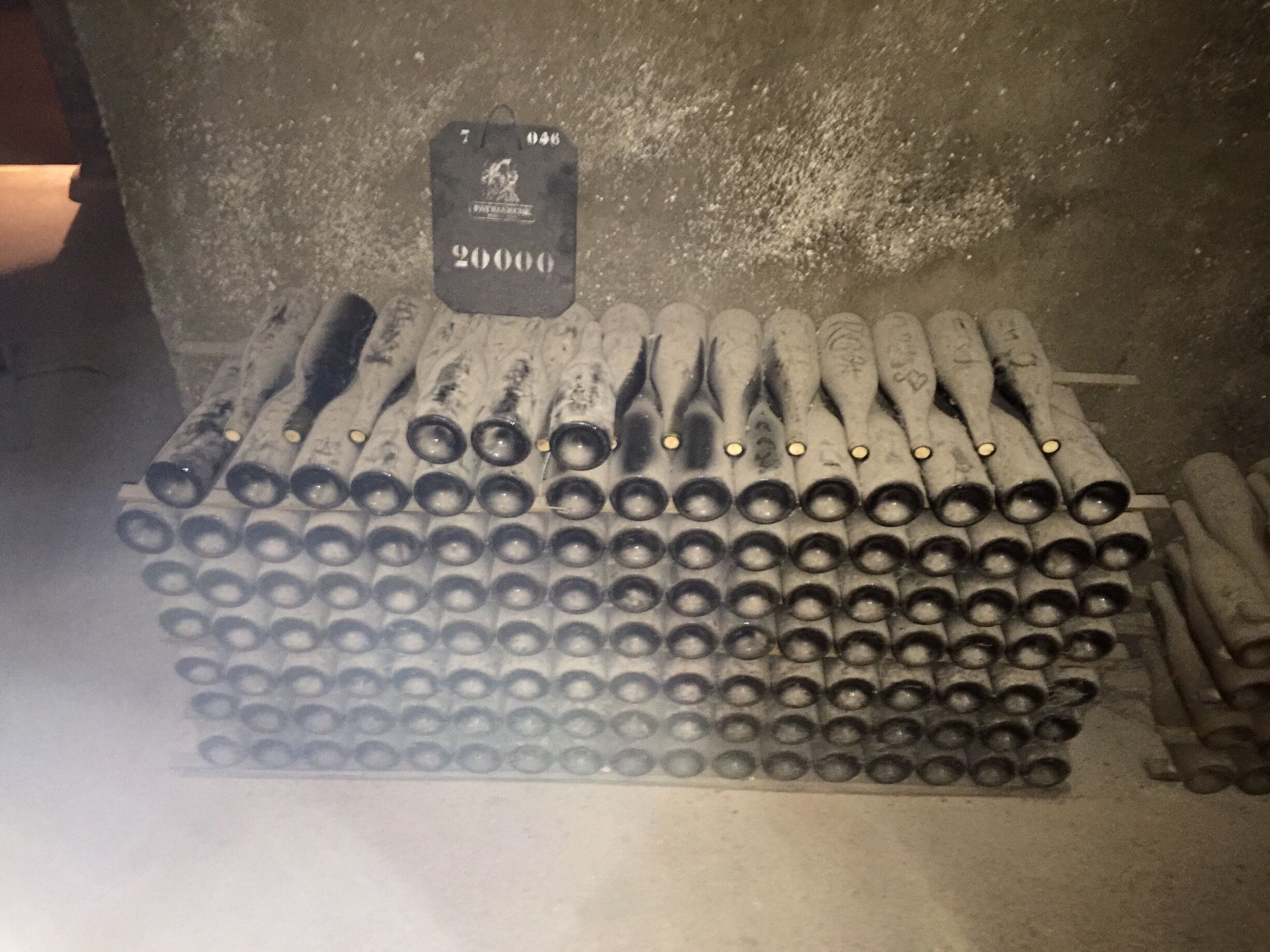 Somewhere in the 5 km labyrinth of cellars under Beaune. These are just a few of the 3,000,000+ bottles aging to perfection. They have bottles as far back as 1904. My sommelier recently tasted a 1929 vintage. To be so lucky. 