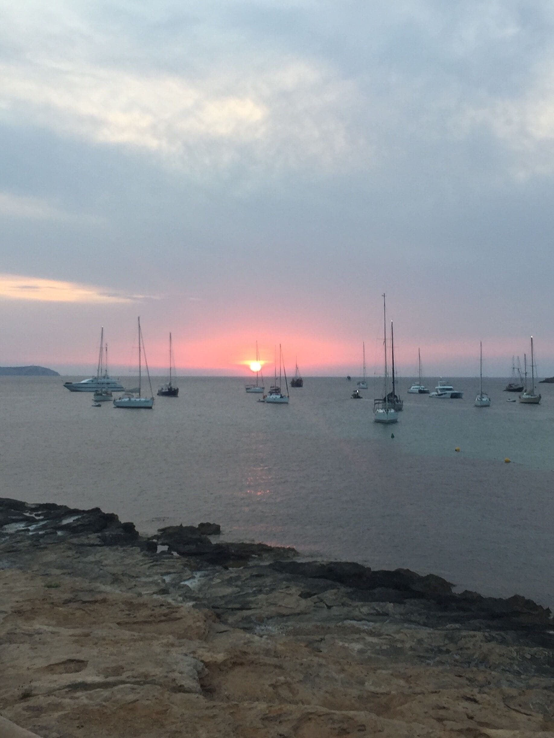 Amazing red sunset in San Antonio, Ibiza