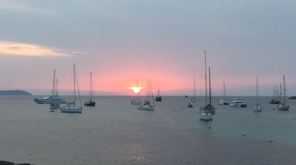 Amazing red sunset in San Antonio, Ibiza