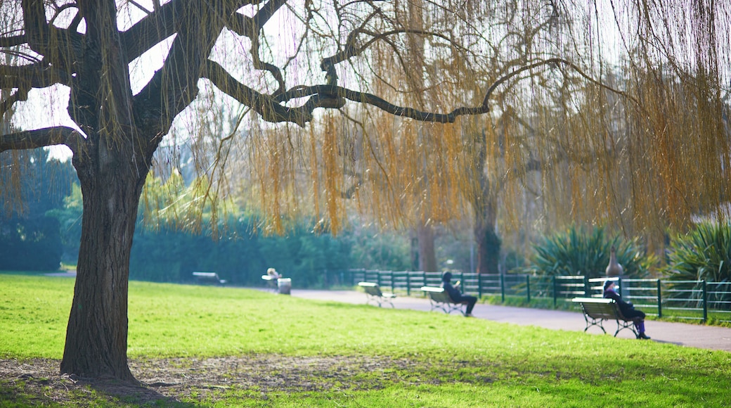 Bright spring scene in Parc Frederic Pic in Vanves, France