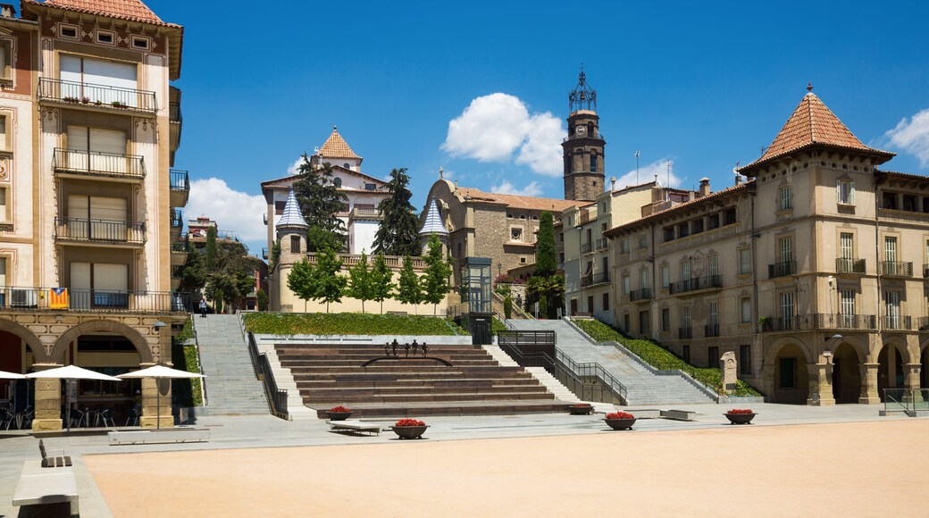 Main square of Manlleu, Catalonia