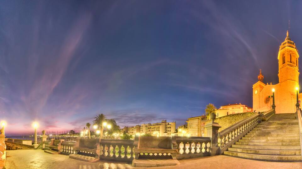Sant Bartomeu i Santa Tecla church at Sitges, Spain