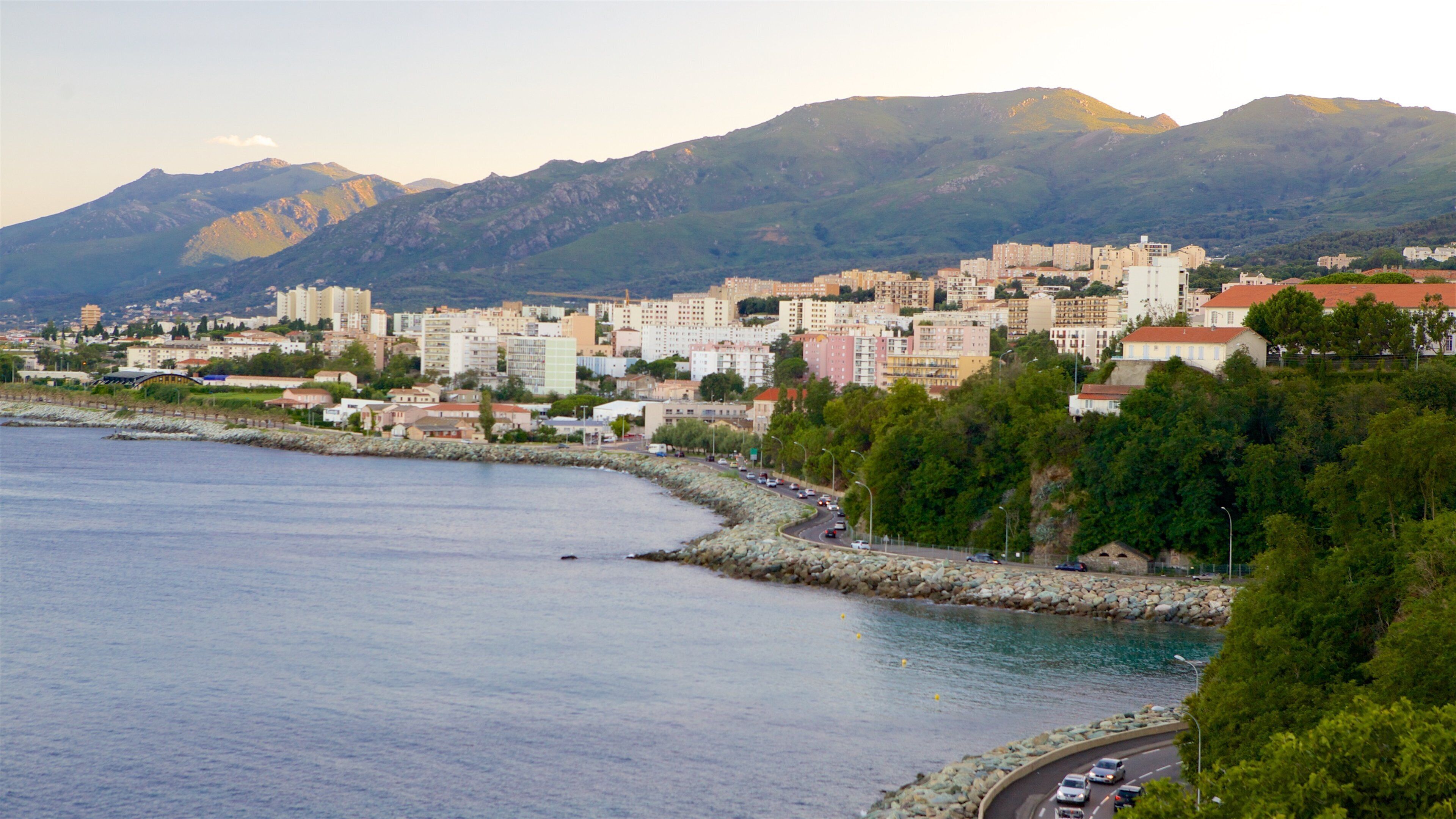 Bastia which includes rocky coastline and a coastal town