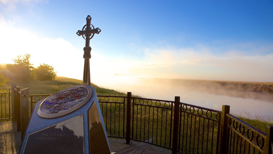 Dieppe showing religious elements and mist or fog