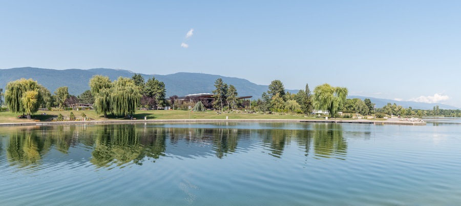 Panorama du lac de Divonne les Bains