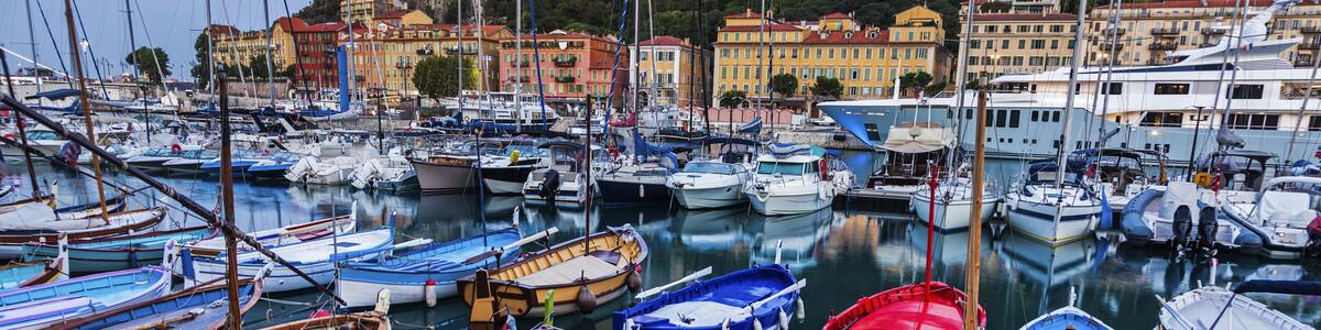 Colorful boats in Nice. Nice, French Riviera, France.; Shutterstock ID 413345122