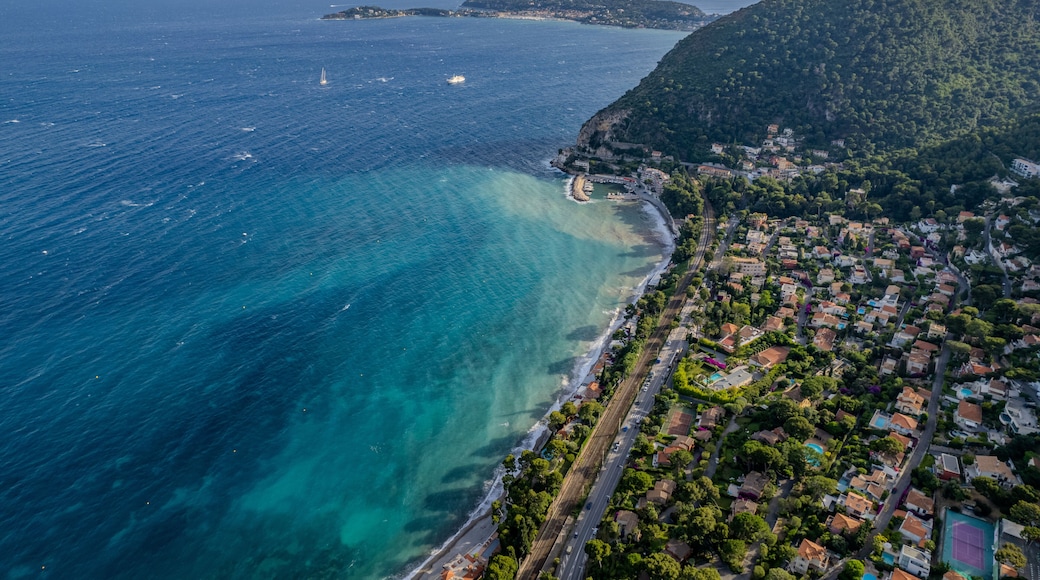 Aerial summer view of Èze, French Riviera (Côte d'Azur), France