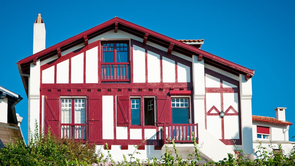 Typical Basque house in Biarritz, Basque Country, France