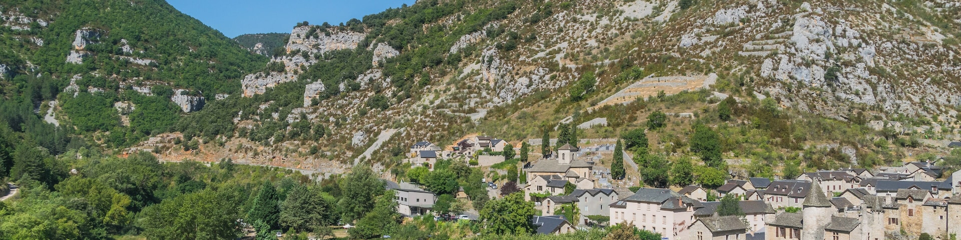 View of La Malène, Lozère, France