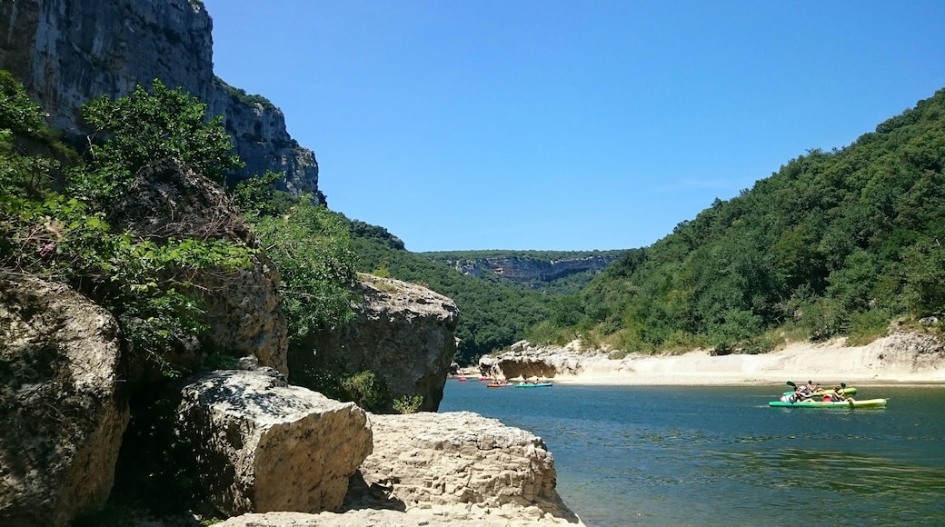 Photo lors de la descente des gorges de l'ardèche