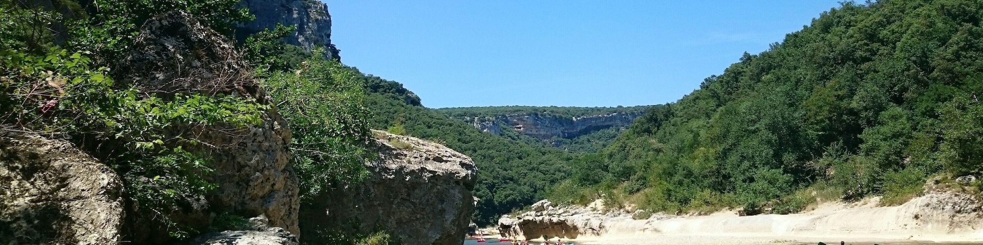 Photo lors de la descente des gorges de l'ardèche