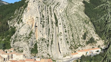 Hard to believe these layers were once at the bottom of a sea. This shows how the Alps were created, pushed upward by Africa.