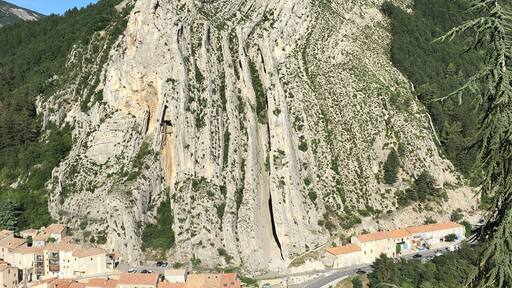 Hard to believe these layers were once at the bottom of a sea. This shows how the Alps were created, pushed upward by Africa.