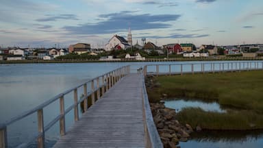Colorful Town Center and Canal in Bonavista, Newfoundland, Canada