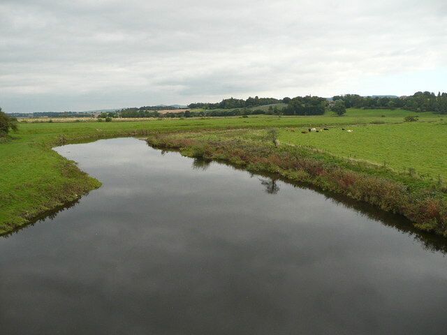 River Isla Looking upstream from bridge over the river near Coupar Angus.