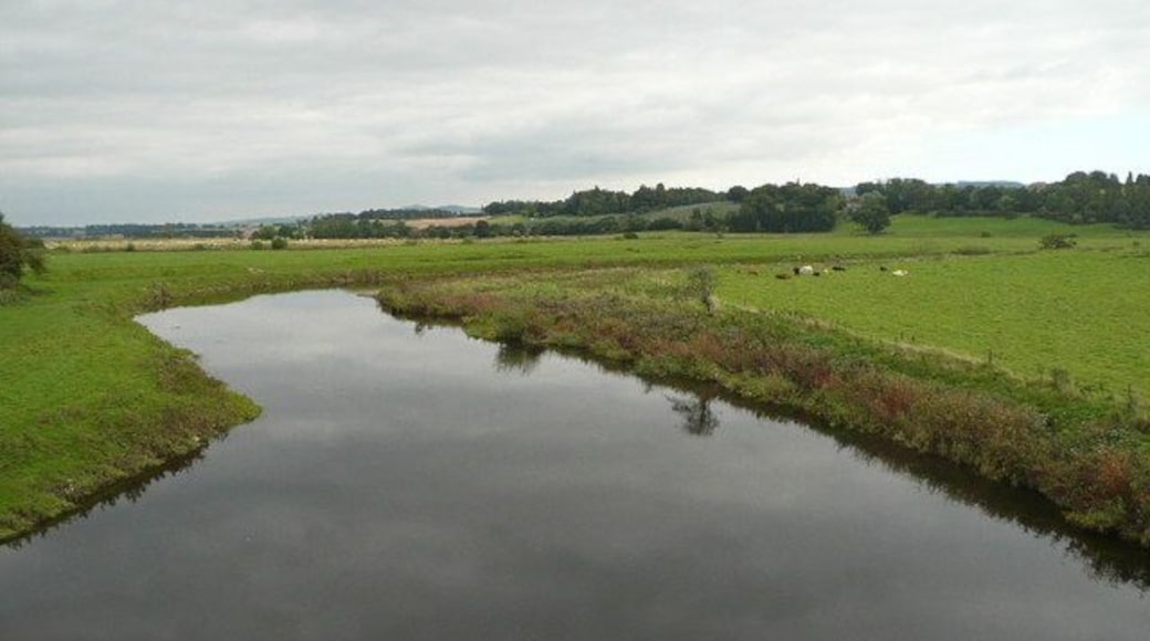 River Isla Looking upstream from bridge over the river near Coupar Angus.