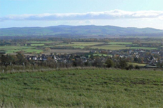 East end of Alyth Seen from above the town on the Cateran Trail walking route.