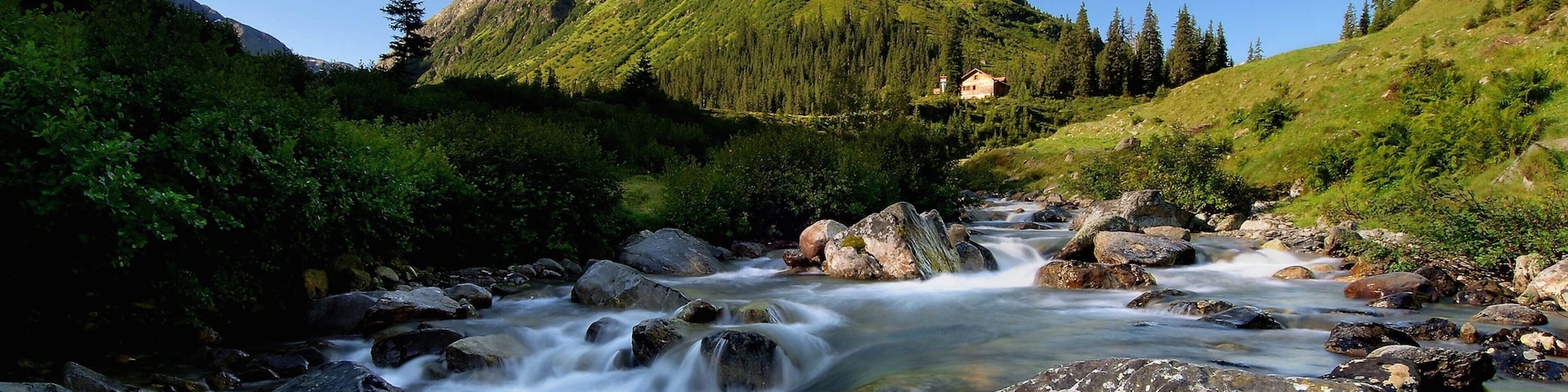 Sankt Anton am Arlberg which includes a river or creek, rapids and mountains