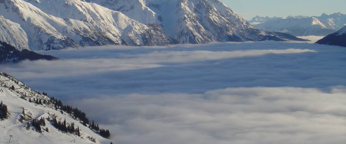 Sankt Anton am Arlberg which includes snow, mist or fog and mountains