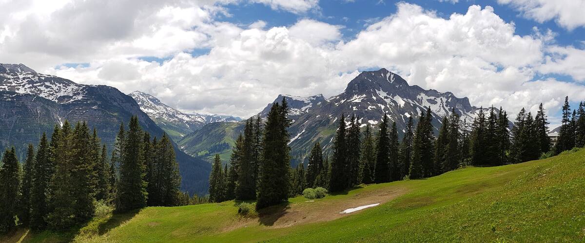 The mountains of Lech, Austria.