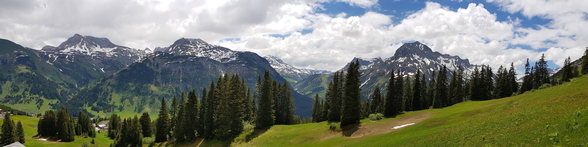 The mountains of Lech, Austria.