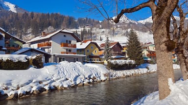 Mountains ski resort Bad Hofgastein Austria - nature and architecture background