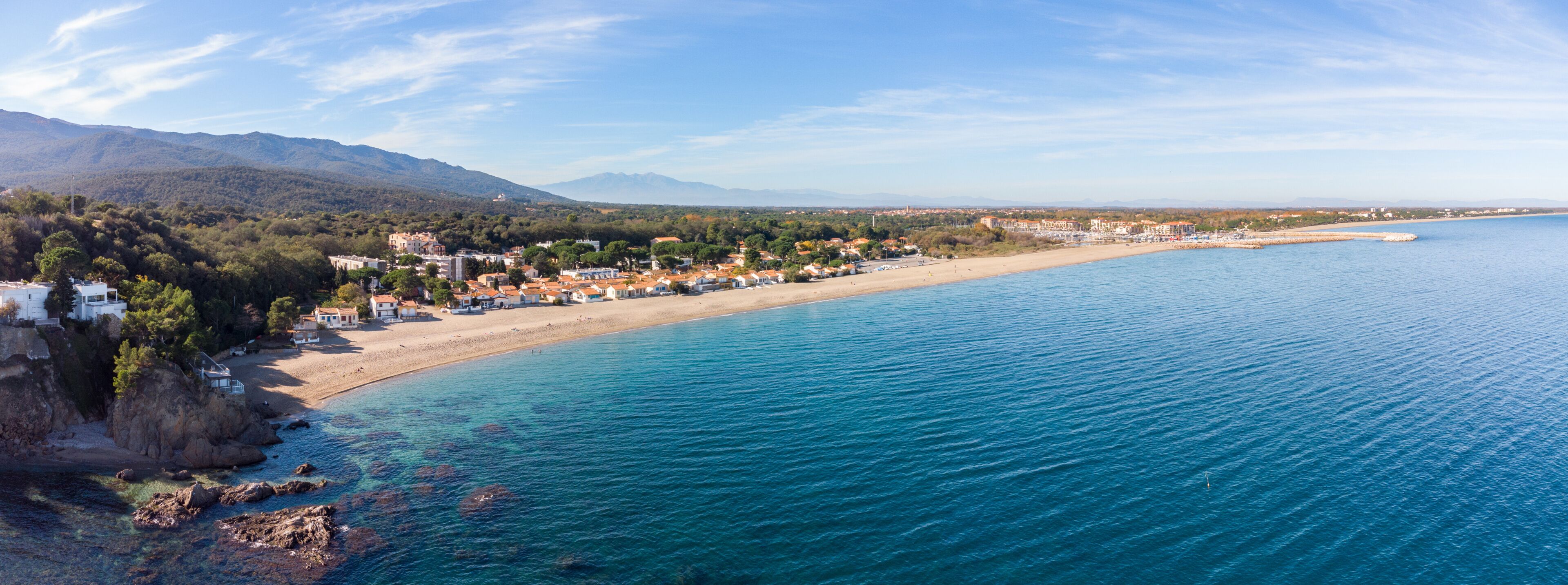 Panorama de la plage du Racou (Argelès)	