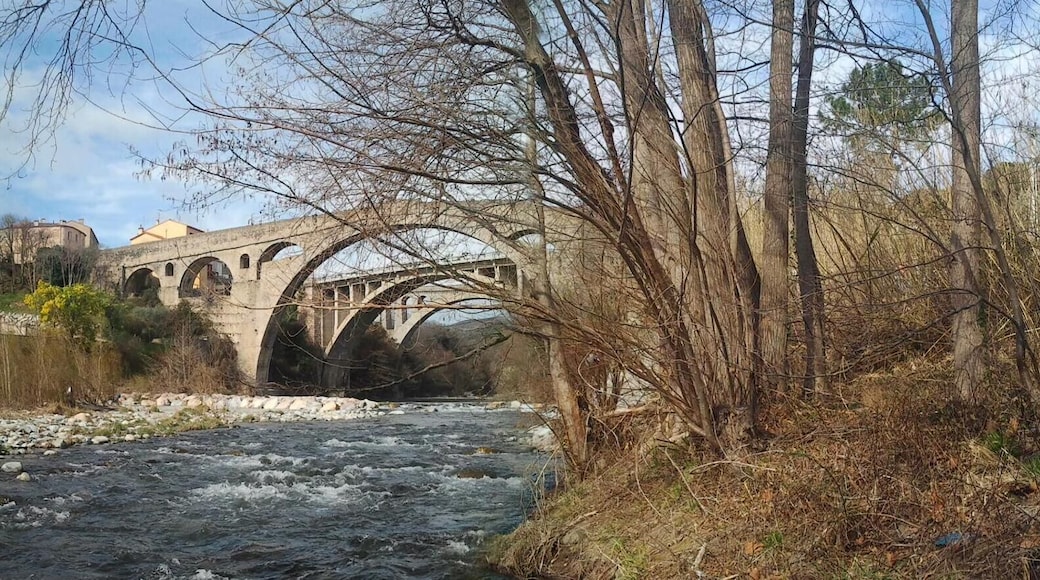 Les berges du Tech et les trois ponts de Céret