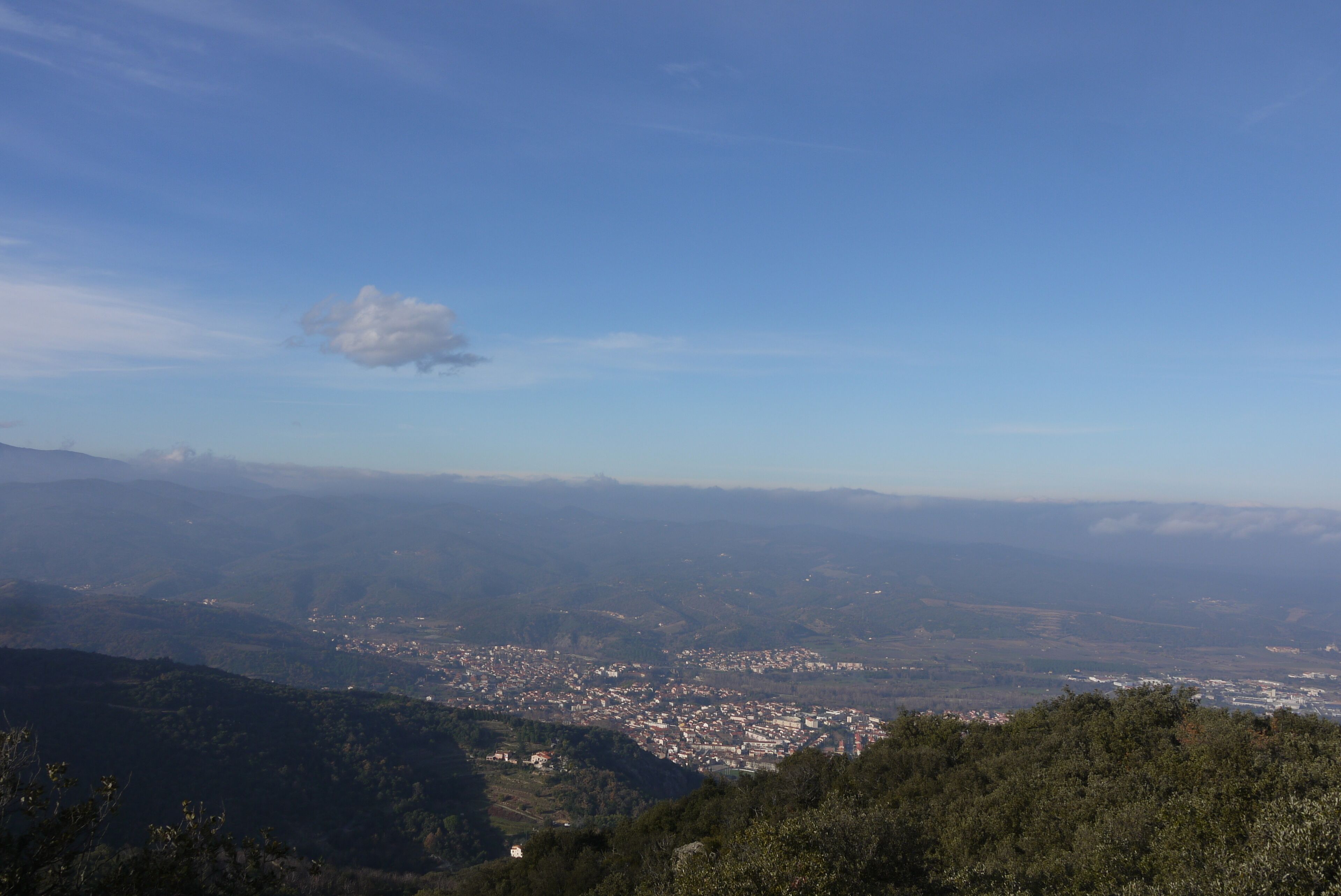 Vue de Céret depuis le Roc Famoso
