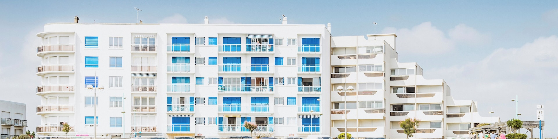 Apartment block on the beach of Saint-Jean-de-Monts ,Vendée, France