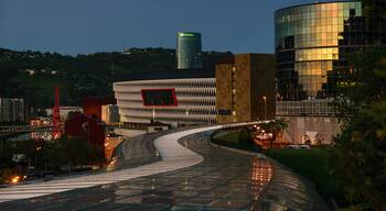 Curvy entrance tunnel to Bilbao