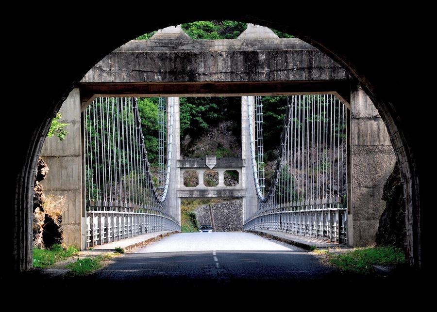 This massive bridge is in the middle of nowhere (so I thought I'd be okay to take a picture from the middle of the road, but then of course a car came along!).