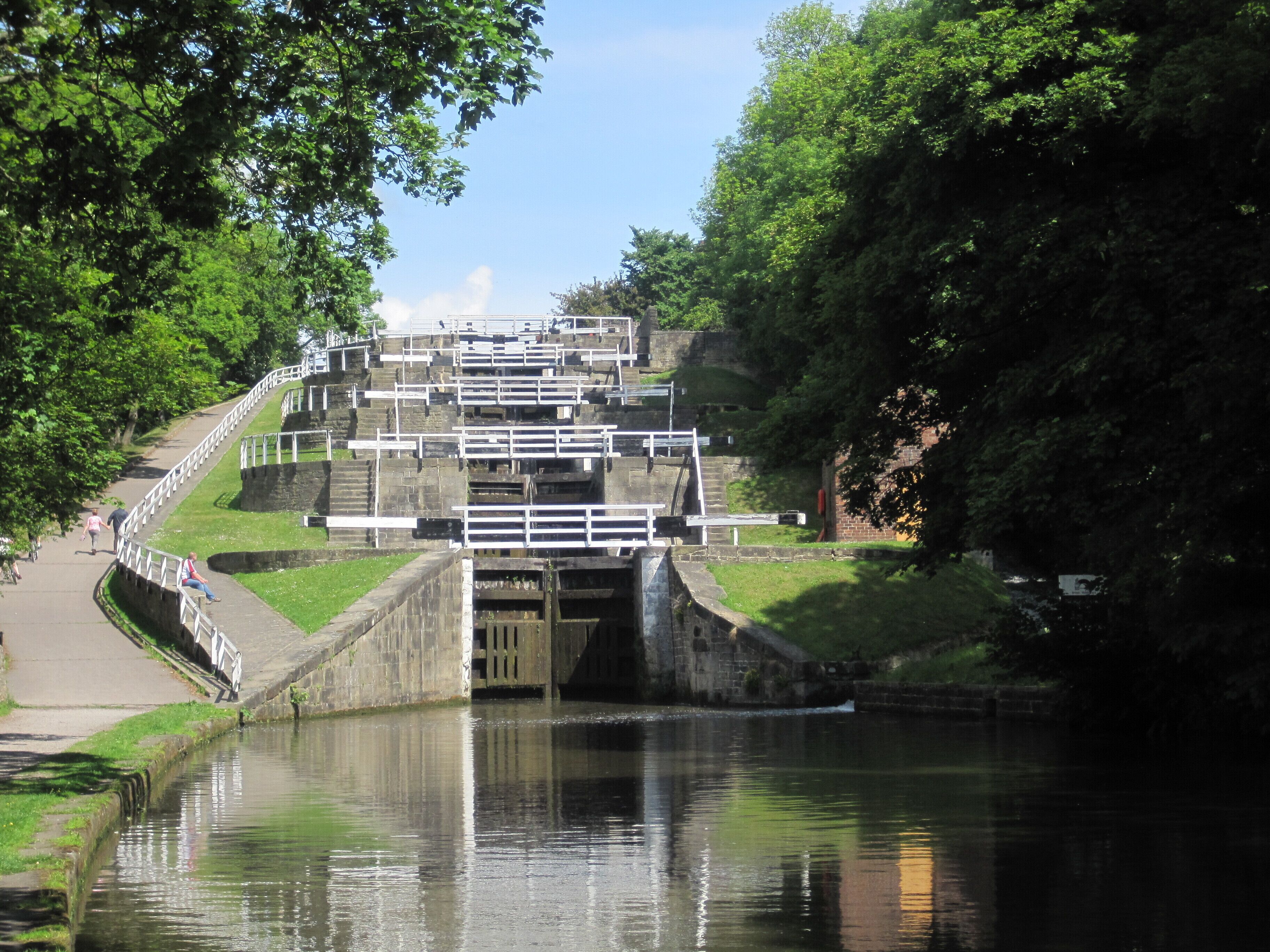 Bingley 5 Rise Locks on the Leeds Liverpool Canal