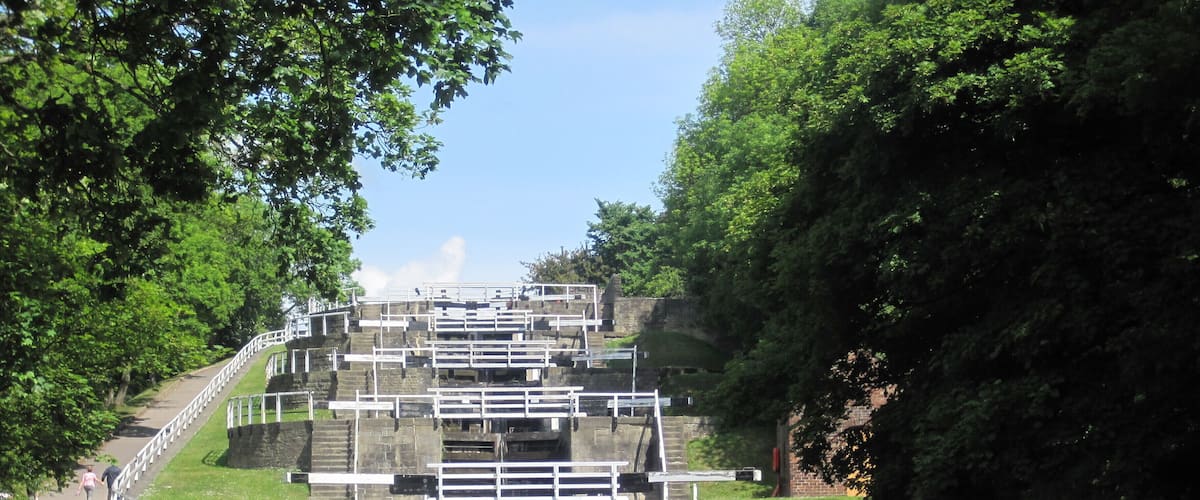 Bingley 5 Rise Locks on the Leeds Liverpool Canal