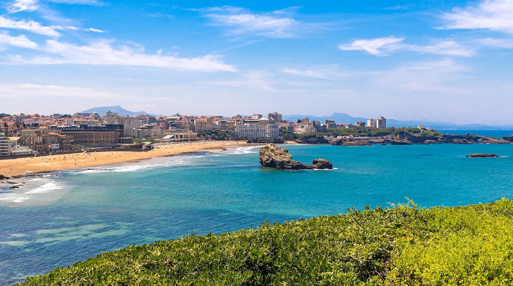 Panorama of Biarritz, France and its seaside on the Atlantic Ocean
