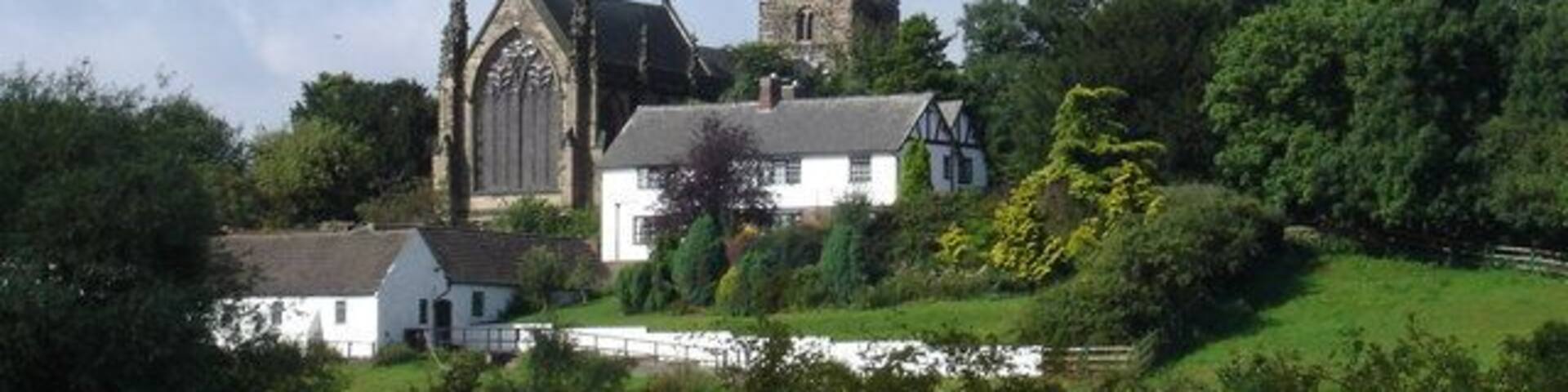 Sandiacre Church Showing the magnificent east window that overlooks the valley of the Erewash.