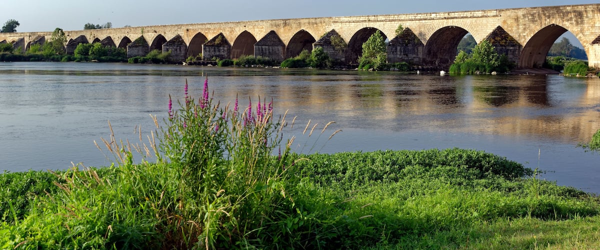Beaugency old bridge in the Loire valley