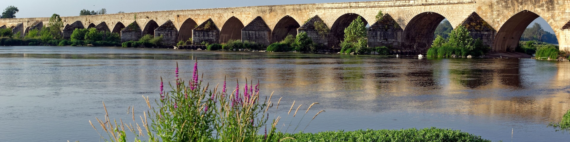 Beaugency old bridge in the Loire valley