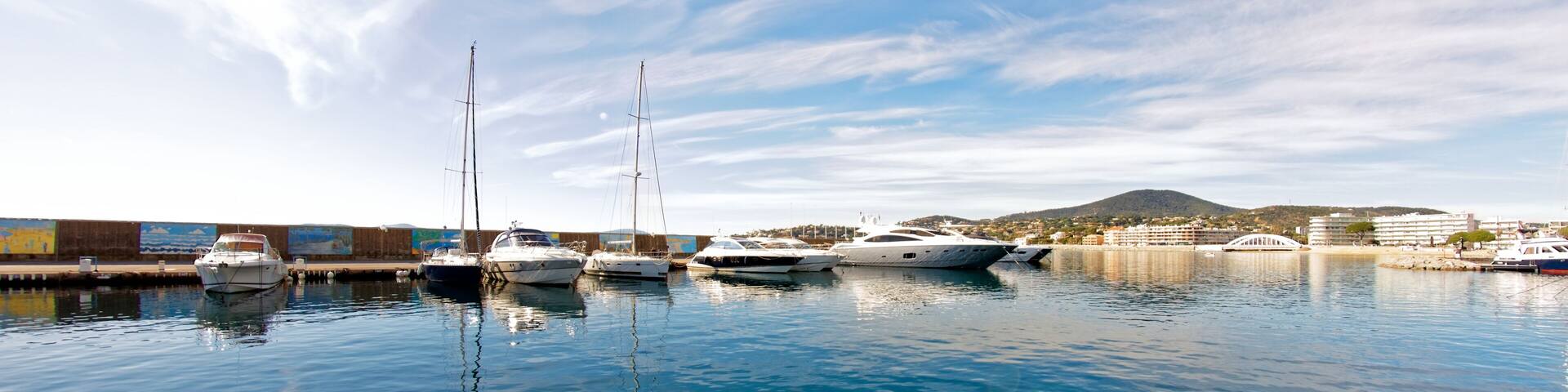 Sainte Maxime harbour panorama - French Riviera - France