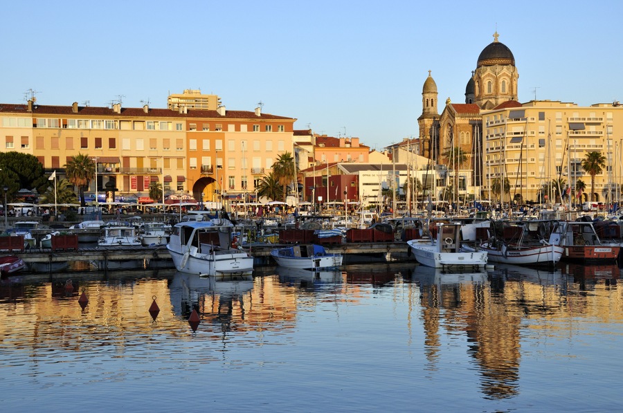 Sainte-Maxime port in bay of Saint-Tropez